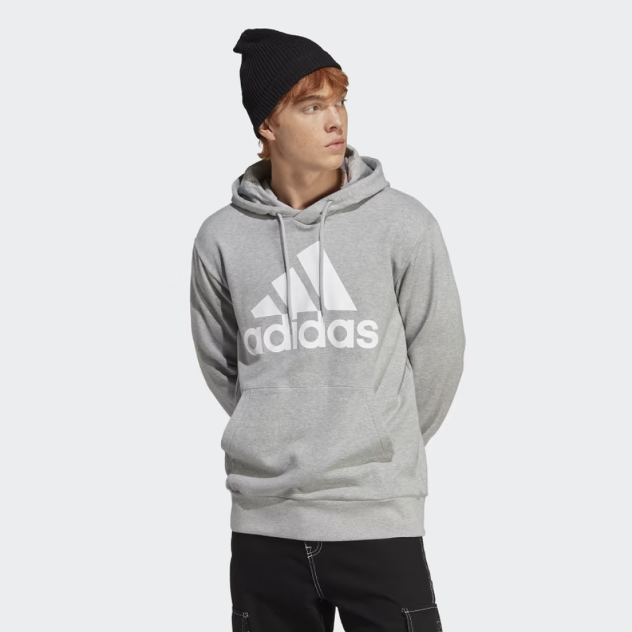 ADIDAS MENS BIG LOGO FRENCH TERRY HOOD