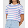 RUSTY WMNS CAMILA STRIPE RELAXED CROP TEE
