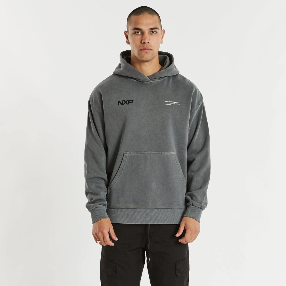 NENA & PASADENA MENS CANYON RELAXED HOODED SWEATER