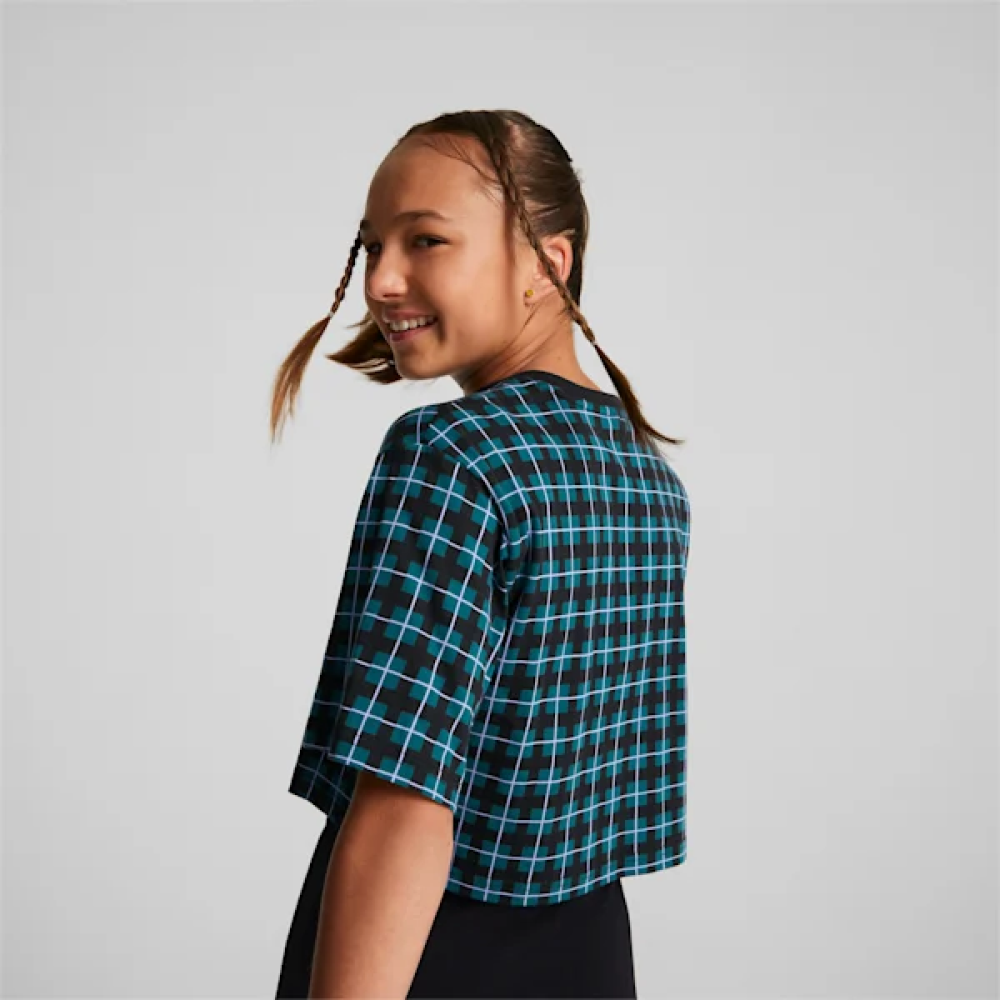 PUMA YTH CLASSICS 90S PREP AOP TEE