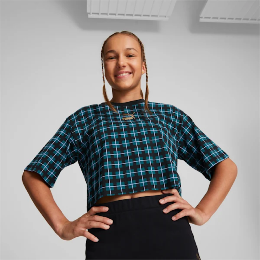 PUMA YTH CLASSICS 90S PREP AOP TEE