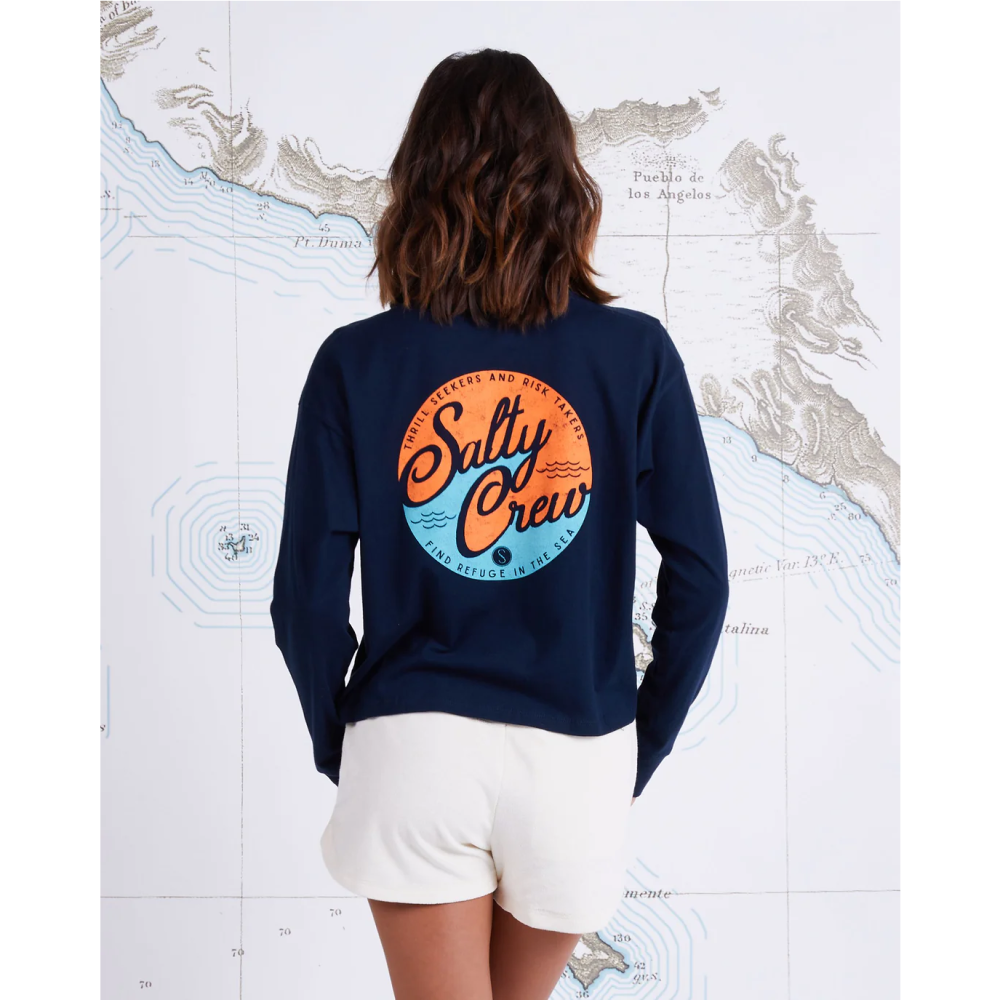 SALTY CREW WMNS CLUB SALTY LS CROP