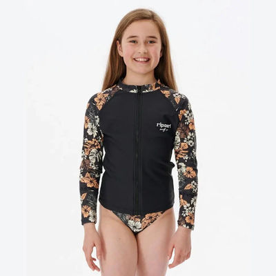 RIP CURL YTH COSMIC PARADISE ZIP RASH