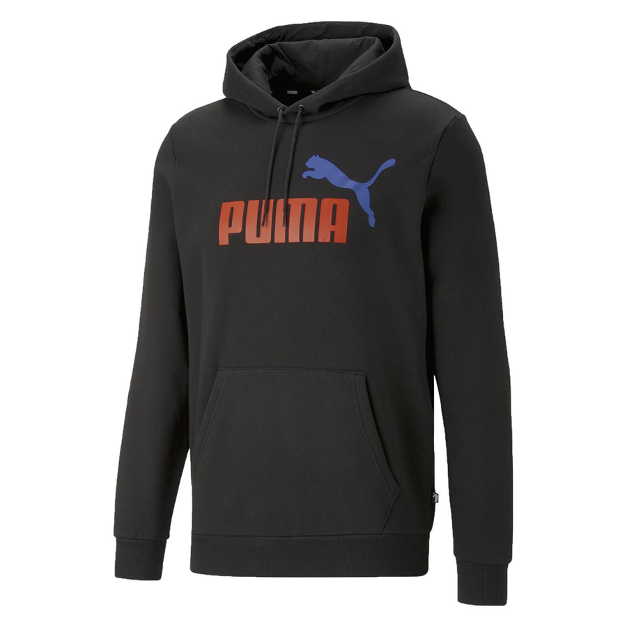 PUMA MENS ESSENTIAL 2 COLOUR BIG LOGO HOODIE FLEECE