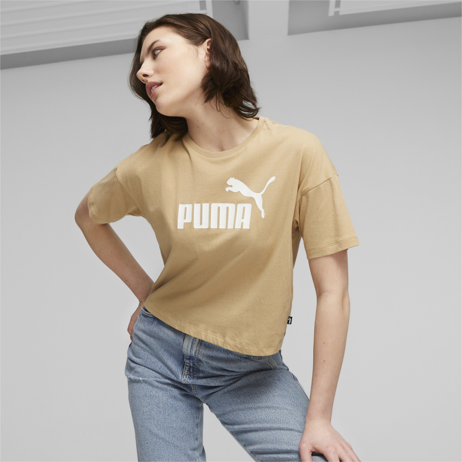 PUMA WMNS ESSENTIAL CROPPED LOGO TEE