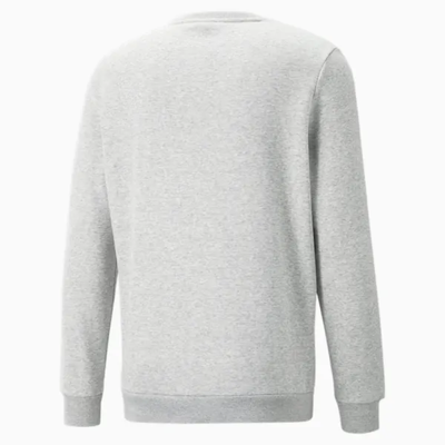 PUMA MENS ESSENTIALS+ TWO-TONE BIG LOGO CREW NECK SWEATER