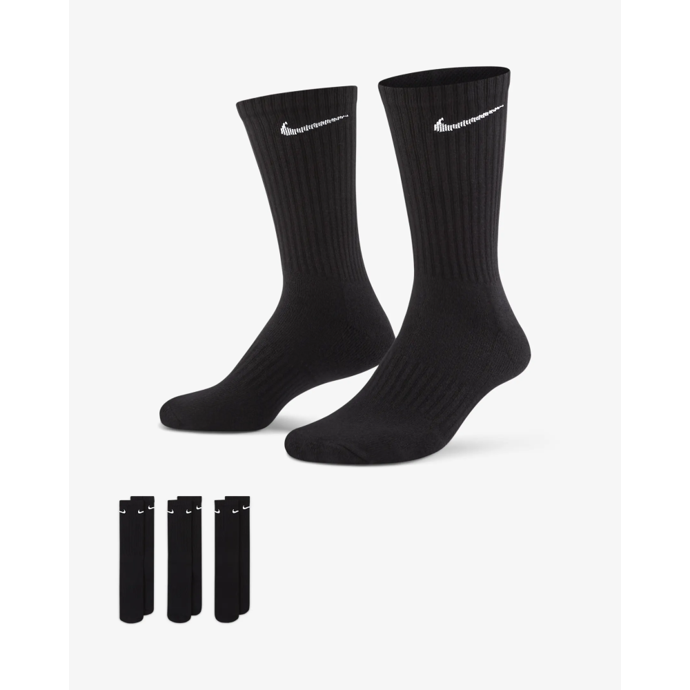 NIKE UNISEX EVERYDAY CUSHION CREW SOCKS 3PK
