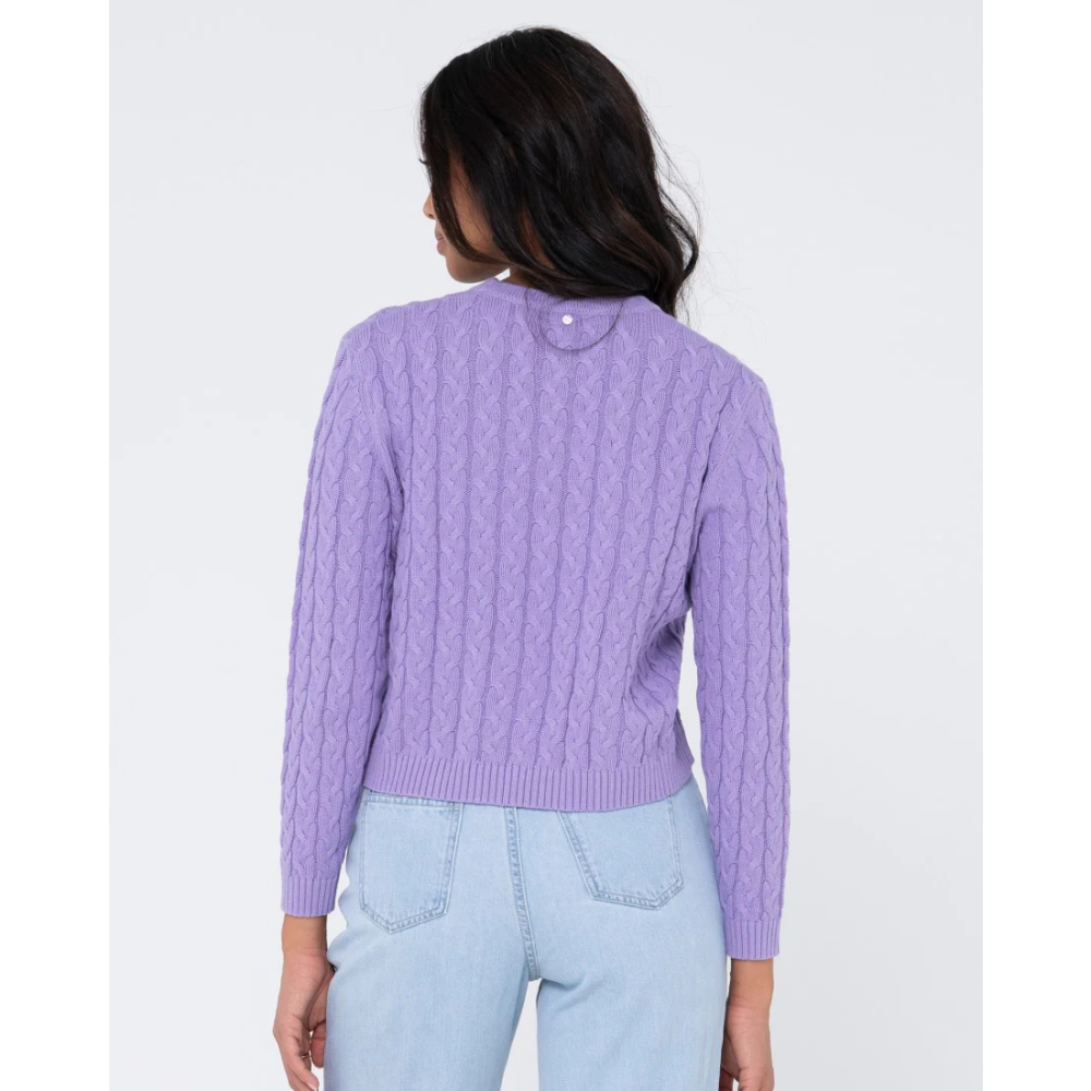 RUSTY WMNS EVERYTHING YOU NEED CREW CABLE KNIT