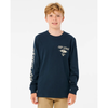 RIP CURL YTH FADE OUT ICON L/S TEE
