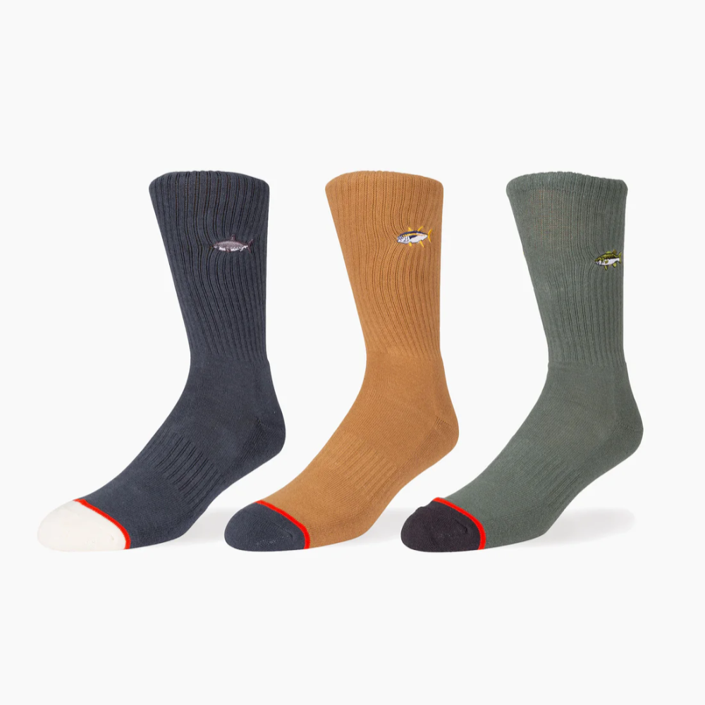 SALTY CREW MENS FISHSTICKS 3 PACK SOCKS