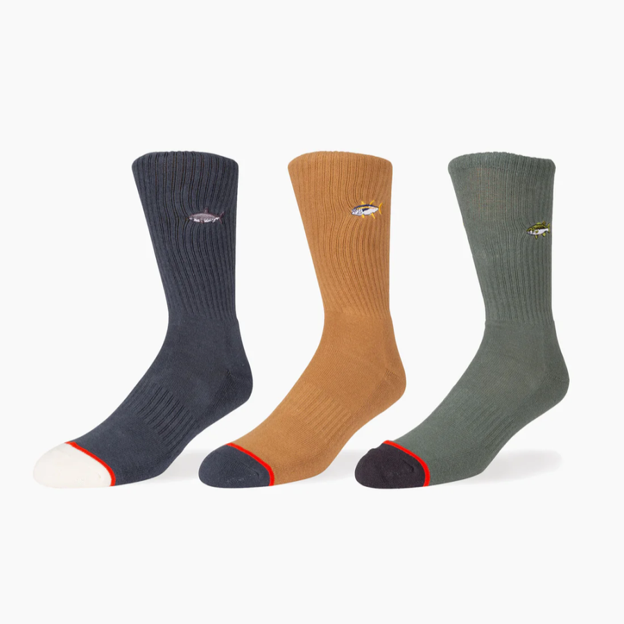 SALTY CREW MENS FISHSTICKS 3 PACK SOCKS