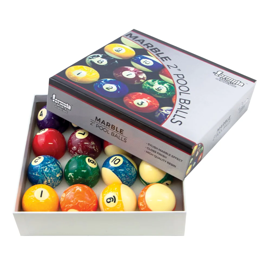 FORMULA MARBLE POOL BALLS - BOXED