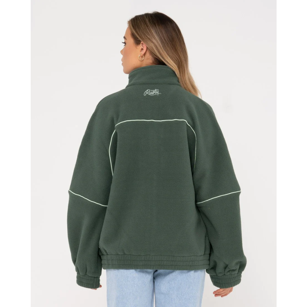 RUSTY WMNS NELLY SNAP BUTTON FLEECE