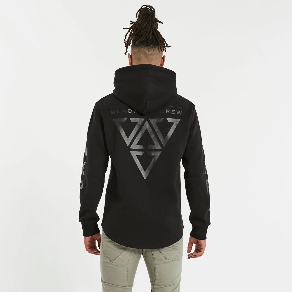 NENA & PASADENA MENS PARALLEL HOODED DUAL CURVED SWEATER