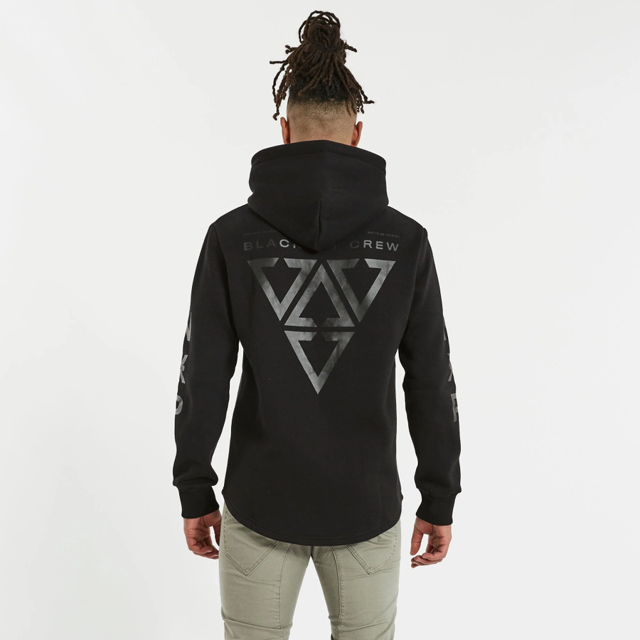 NENA & PASADENA MENS PARALLEL HOODED DUAL CURVED SWEATER