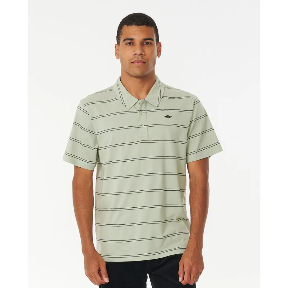 RIP CURL MENS PLAIN STRIPE POLO