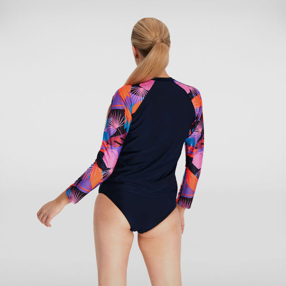 SPEEDO WMNS PRINT LS SWIM TEE