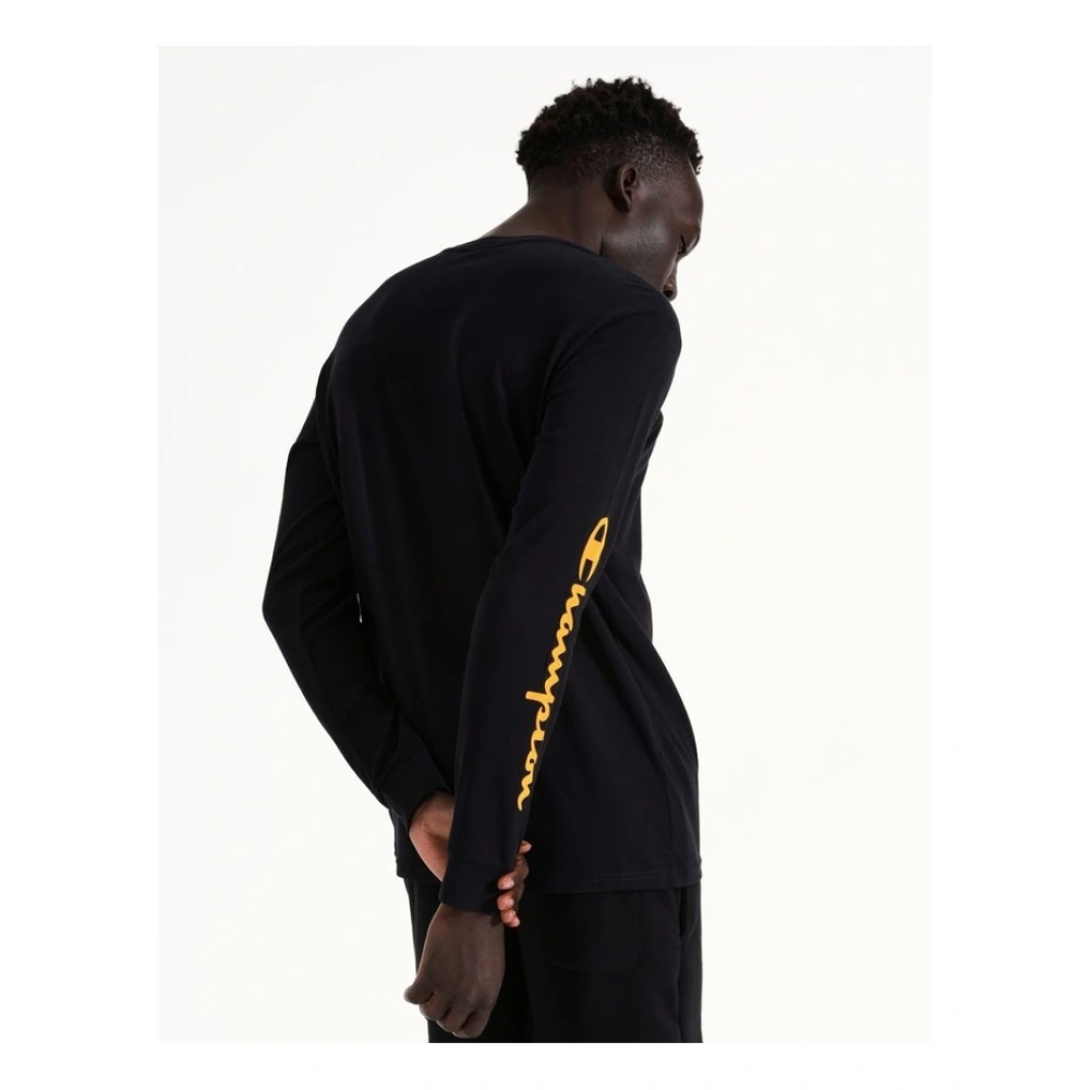 CHAMPION MENS ROCHESTER FLOCKBOX L/S TEE