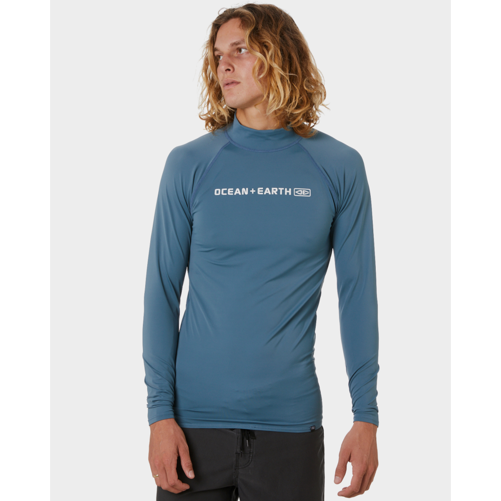 OCEAN & EARTH MENS SCRIPT L/S RASH SHIRT
