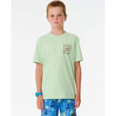 RIP CURL YTH SHRED ROCK LOGO TEE