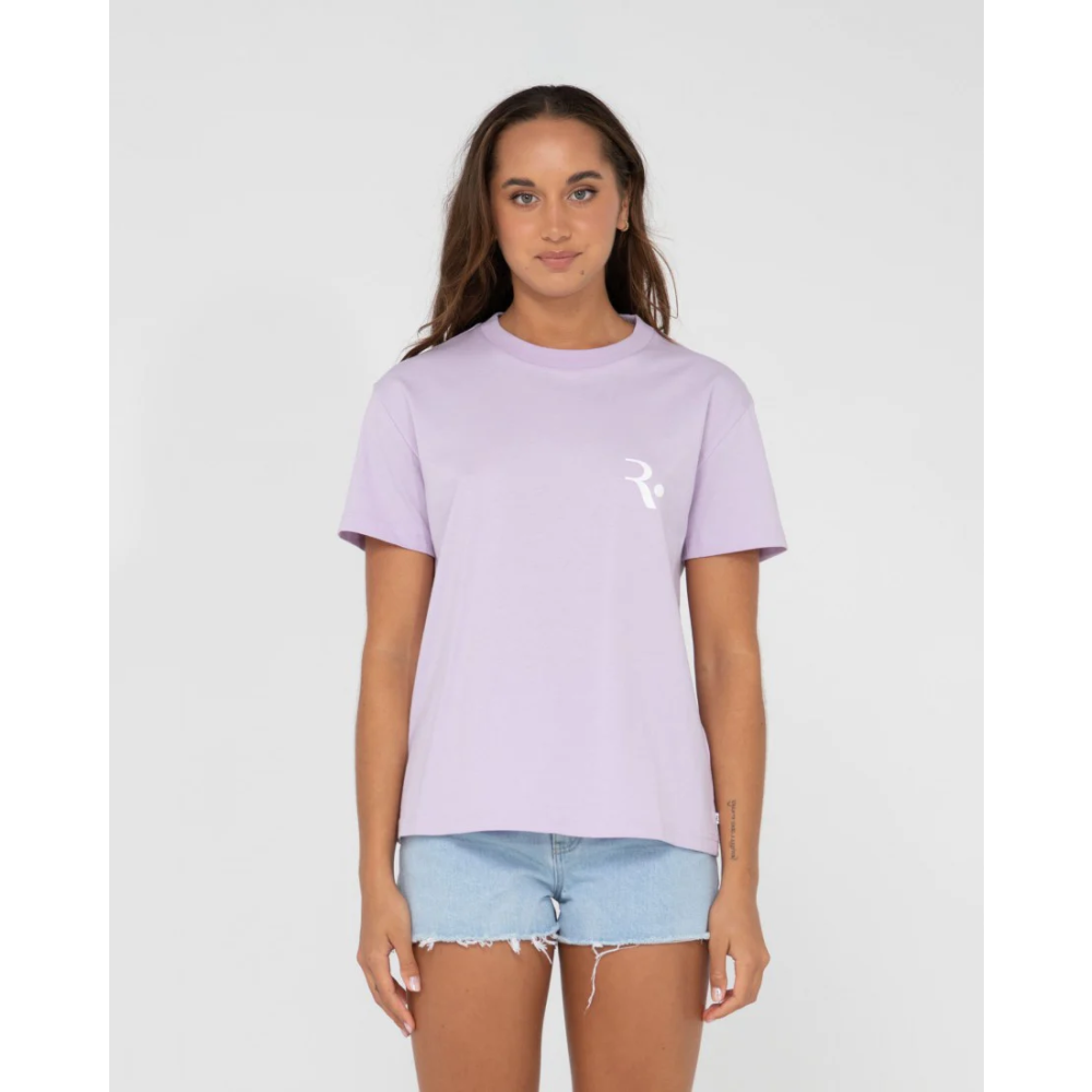 RUSTY WMNS SIGNATURE RELAXED TEE