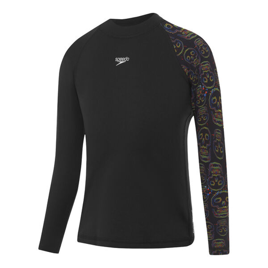 SPEEDO YTH SKULL L/S RASHTOP