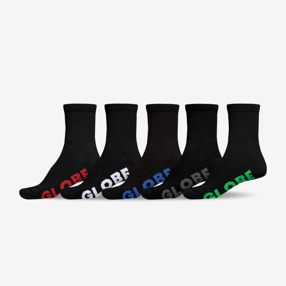 GLOBE UNISEX STEALTH CREW SOCKS 5PK
