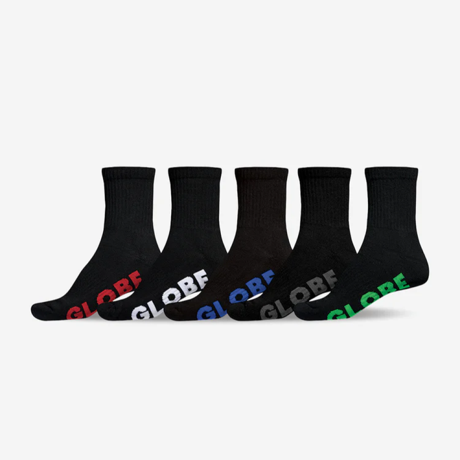 GLOBE UNISEX STEALTH CREW SOCKS 5PK
