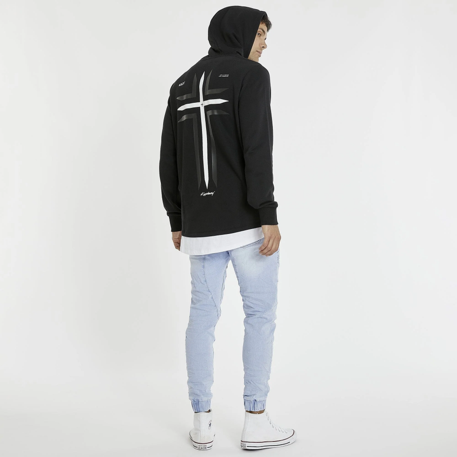 KISS CHACEY MENS THE SAINT LAYERED HOODED SWEATER