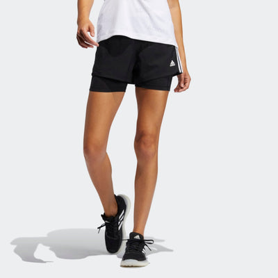 ADIDAS WMNS PACER 3-STRIPES WOVEN TWO-IN-ONE SHORTS