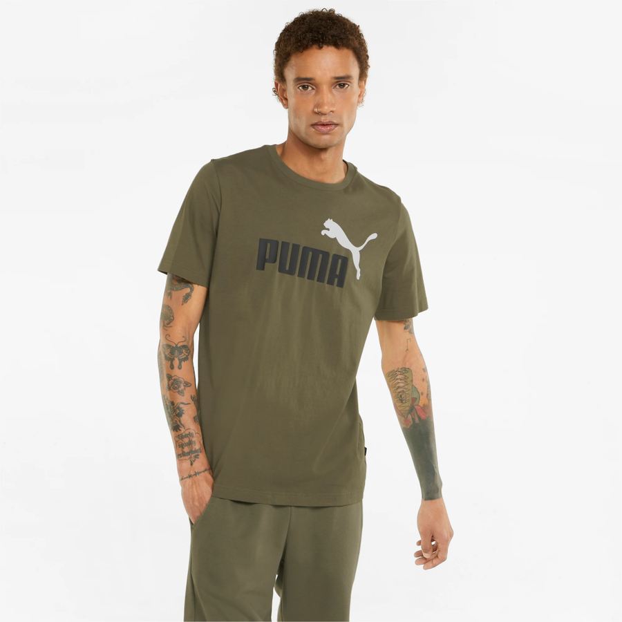 PUMA MENS ESSENTIAL 2 COLOUR LOGO TEE