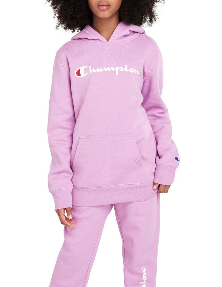 CHAMPION YTH SCRIPT HOODIE