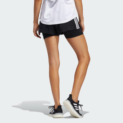 ADIDAS WMNS PACER 3-STRIPES WOVEN TWO-IN-ONE SHORTS