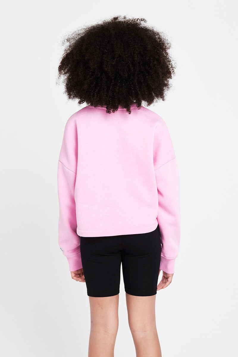 CHAMPION YTH SPORTS GRAPHIC CROP CREW