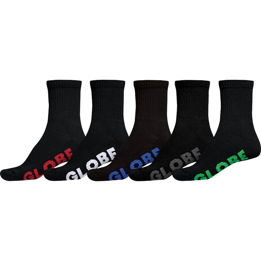 GLOBE YTH STEALTH CREW SOCKS 5PK