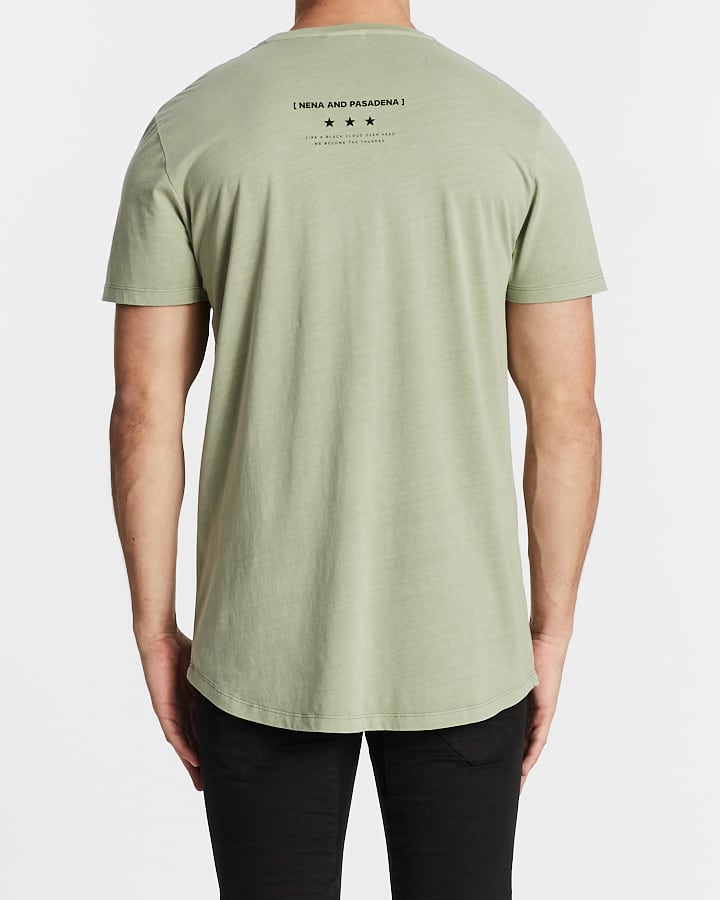 NENA & PASADENA MENS THUNDER SCOOP BACK TEE