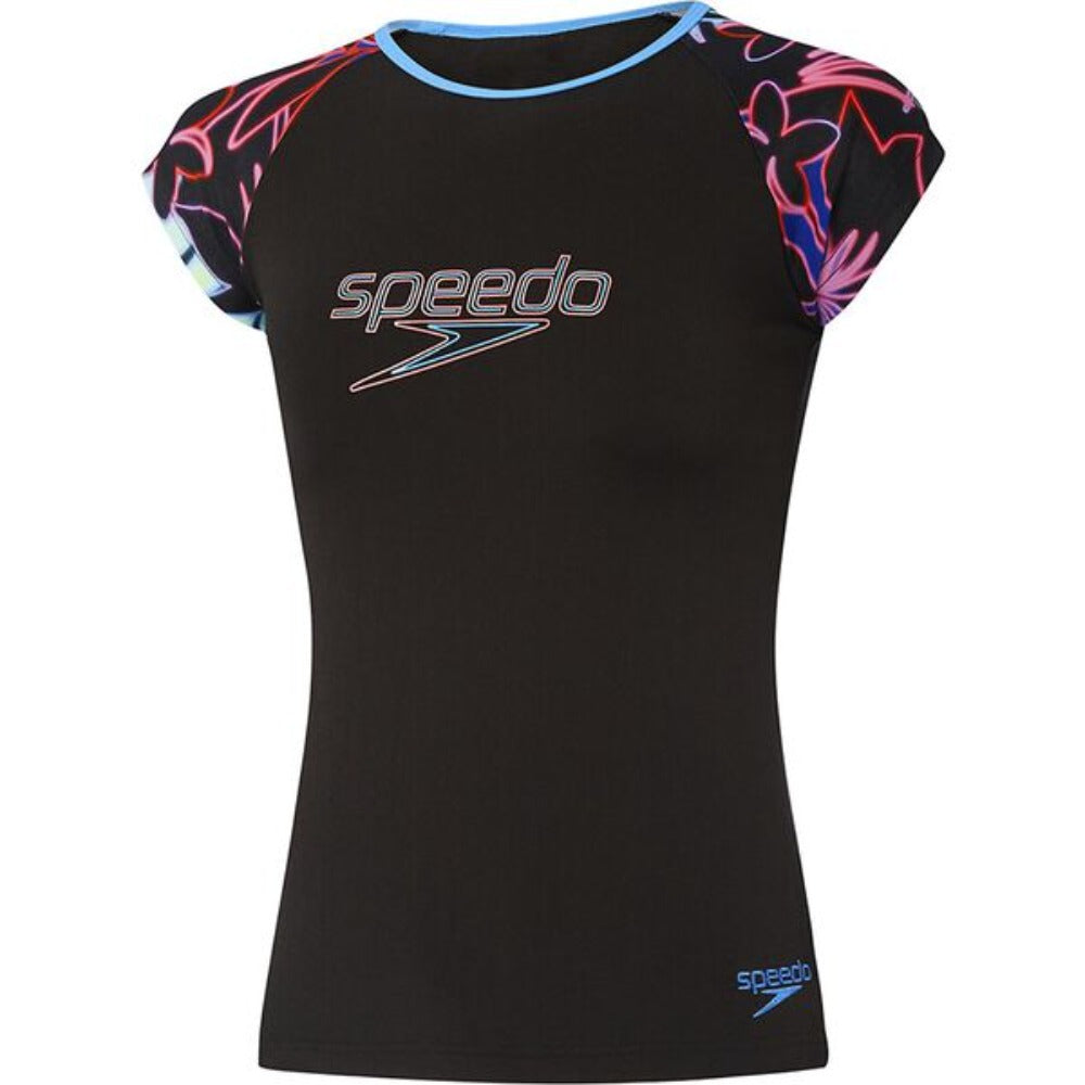 SPEEDO YTH LOGO CAP SLEEVE SUNTOP