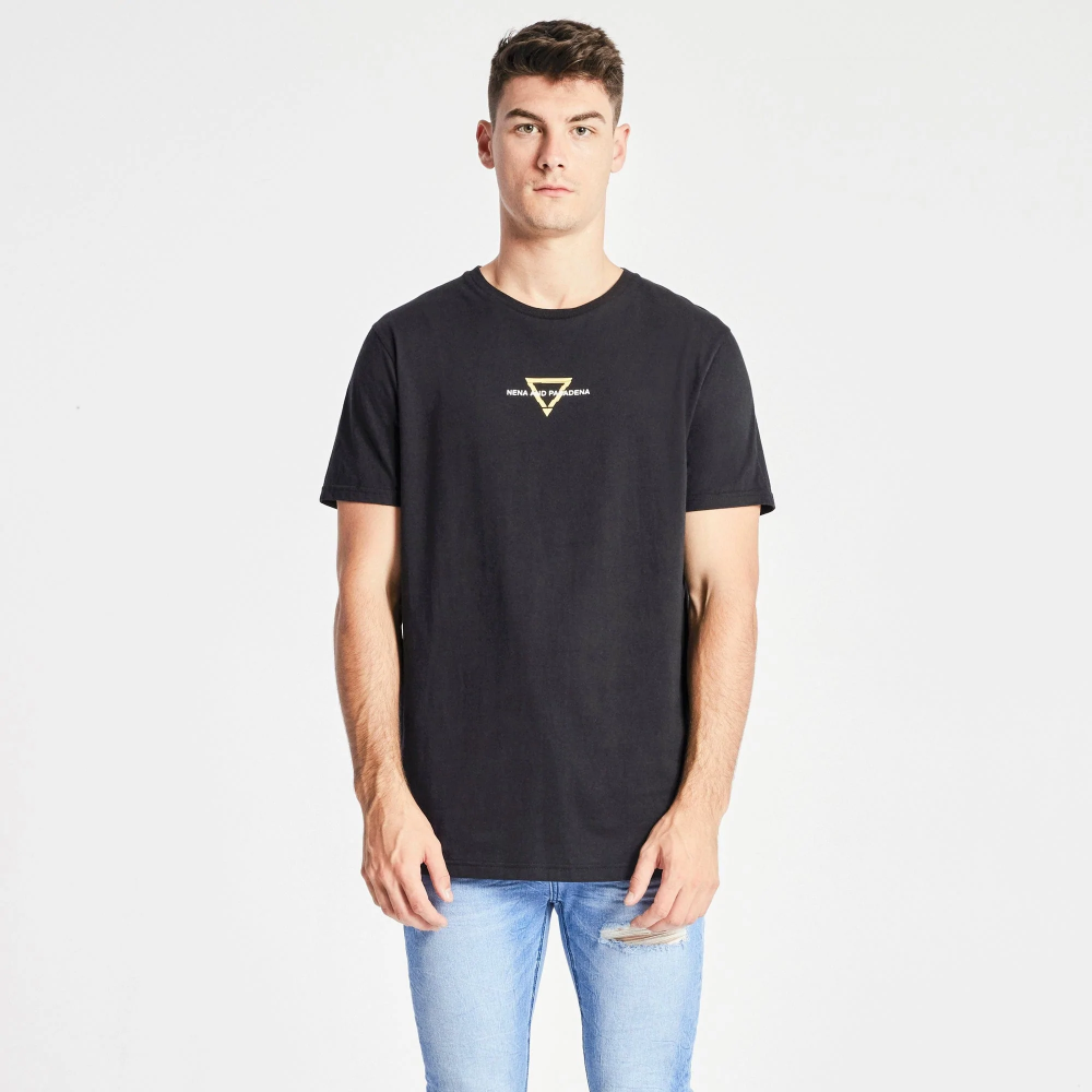 NENA & PASADENA MENS ALIENATED CAPE BACK TEE