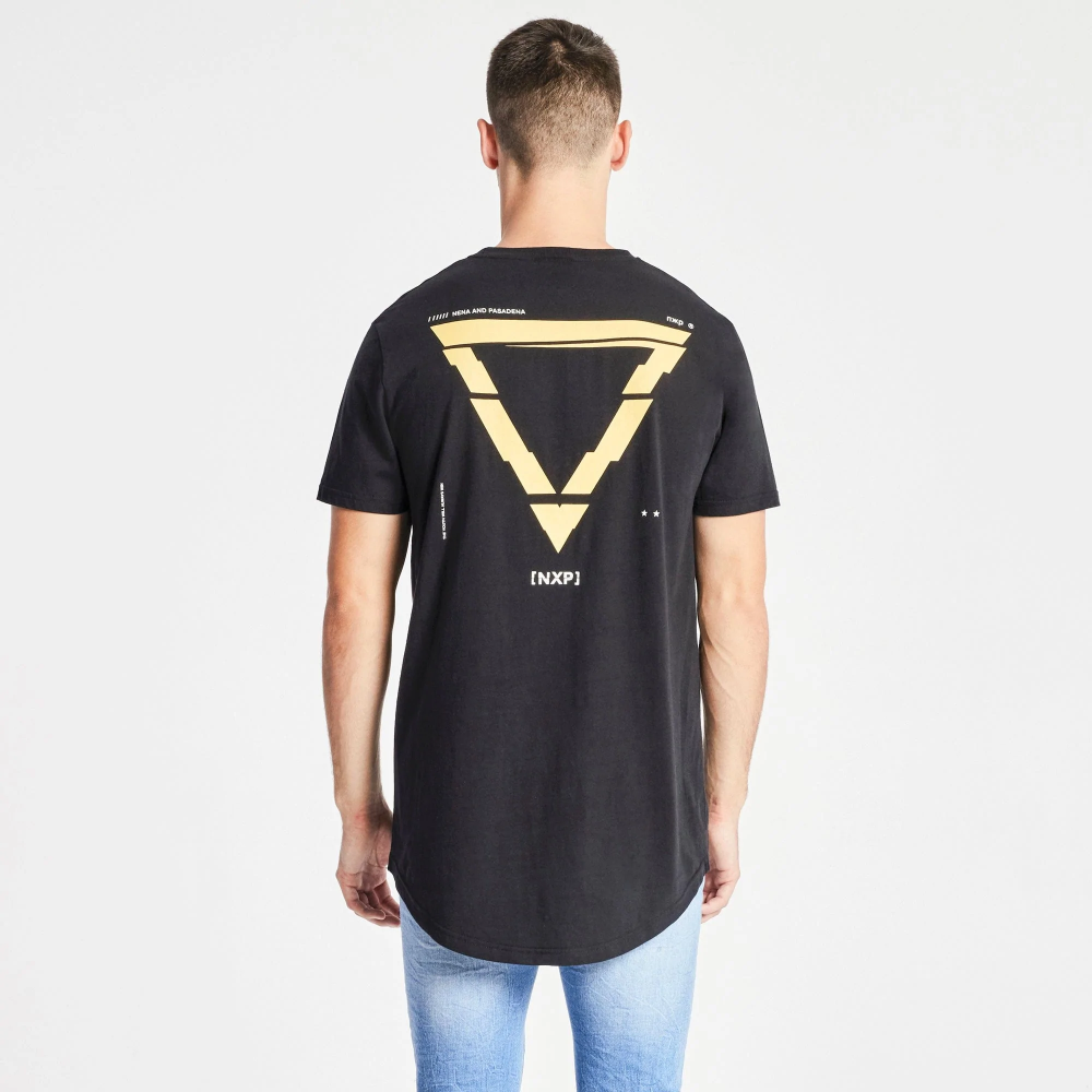 NENA & PASADENA MENS ALIENATED CAPE BACK TEE