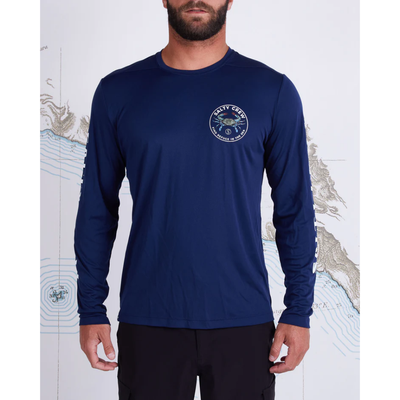 SALTY CREW MENS BLUE CRABBER L/S SUNSHIRT