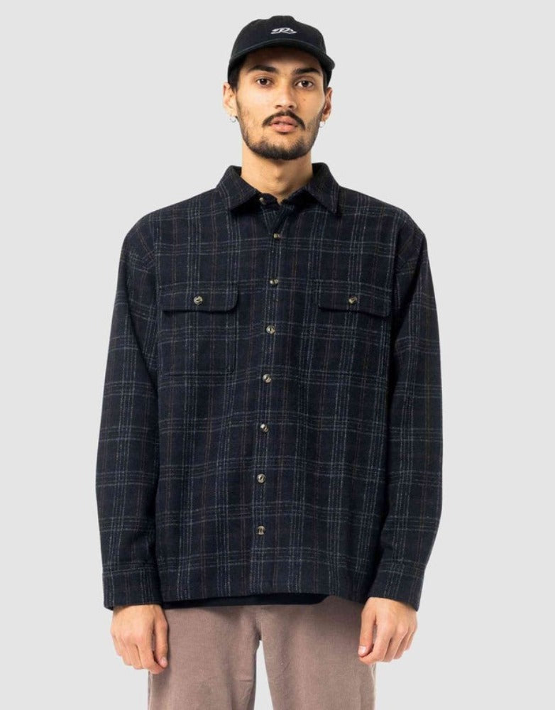 RUSTY MENS BRIMMING HEAVY L/S OVERSHIRT