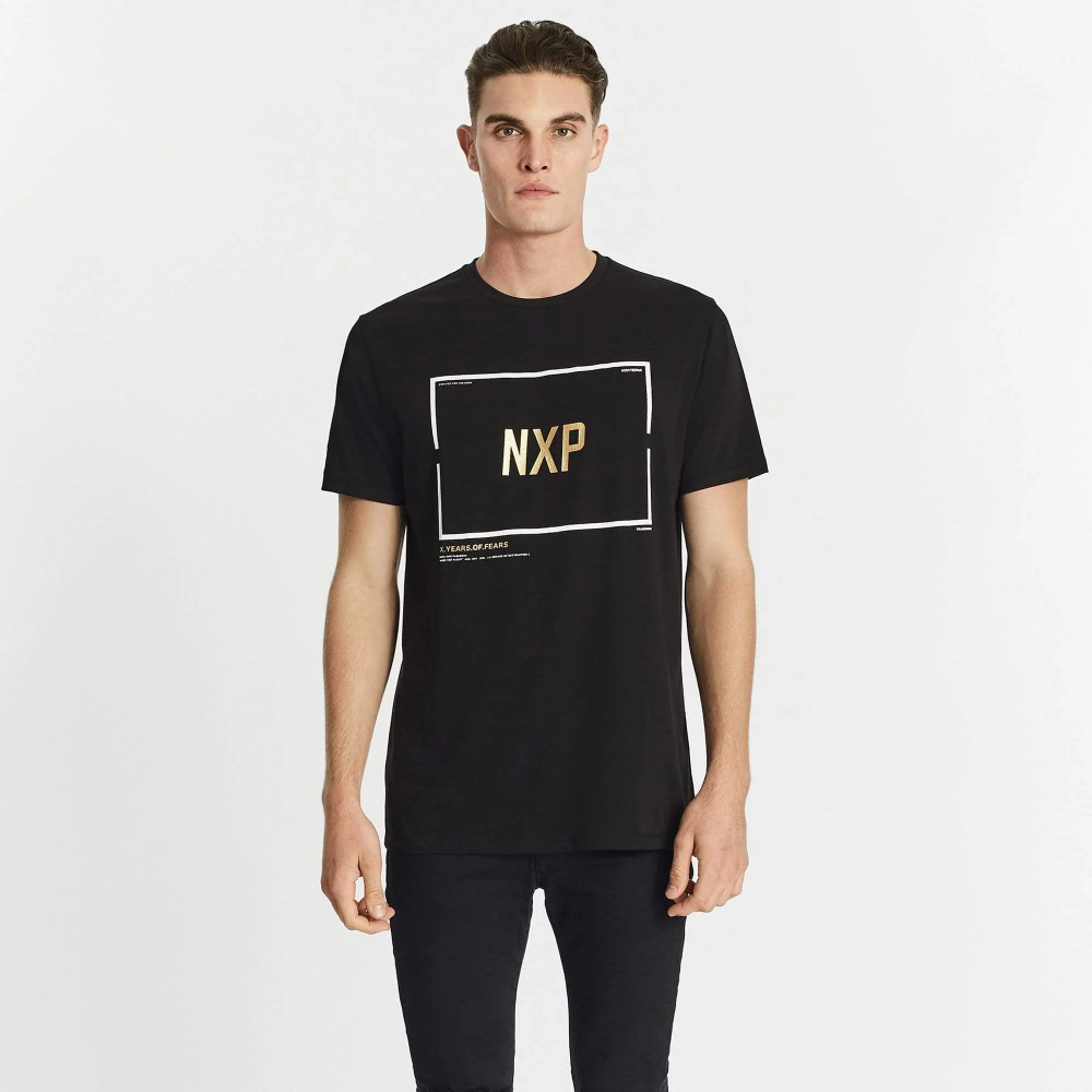 NENA & PASADENA MENS DARK SOUL SCOOP BACK TEE