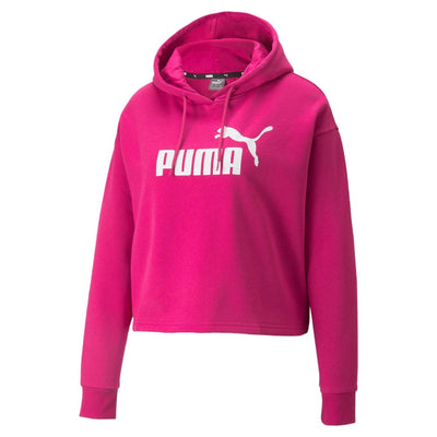 PUMA WMNS ESSENTIALS LOGO CROPPED HOODIE FL