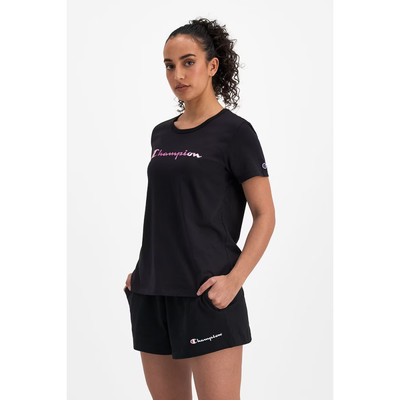 CHAMPION WMNS FOIL SCRIPT TEE