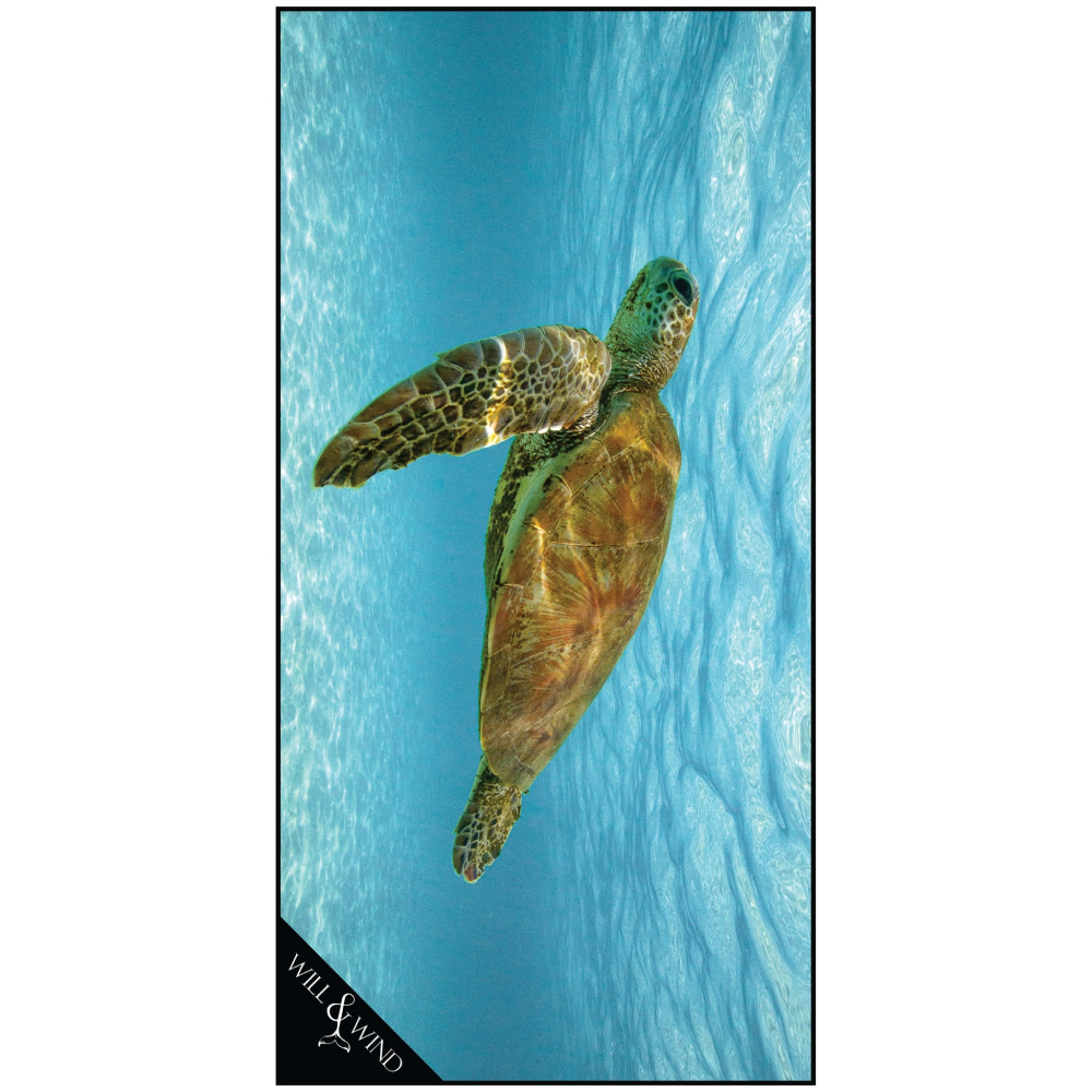WILL & WIND GREEN SEA TURTLE TRAVEL TOWEL