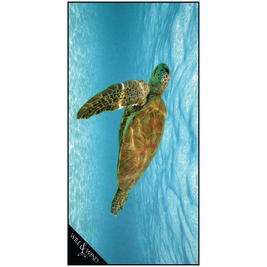 WILL & WIND GREEN SEA TURTLE TRAVEL TOWEL