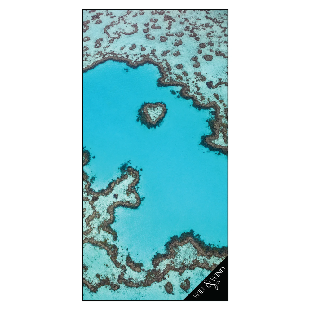 WILL & WIND HEART REEF TRAVEL TOWEL