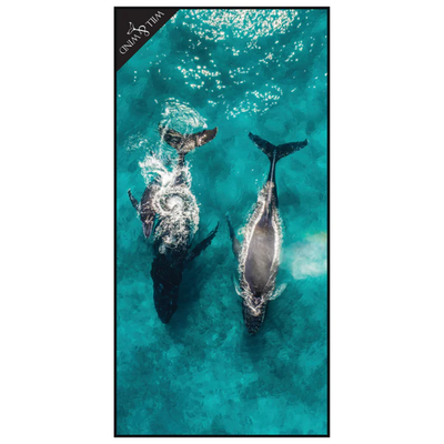 WILL & WIND HUMP BACK WHALES MICROFIBRE TOWEL