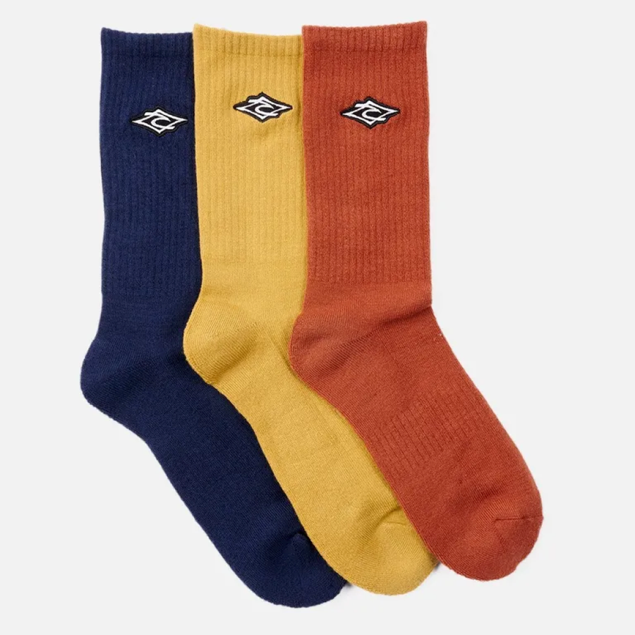 RIP CURL ADULT ICONS CREW SOCKS 3PK