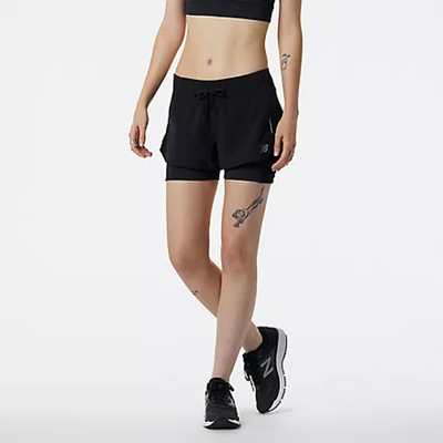 NEW BALANCE WMNS IMPACT RUN 2IN1 SHORT